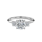 Round Cut Trilogy Engagement Ring