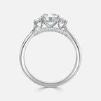 Round Cut Trilogy Engagement Ring