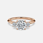 Round Cut Trilogy Engagement Ring