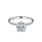 Round Hidden Halo Engagement Ring