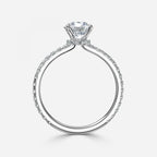 Round Hidden Halo Engagement Ring