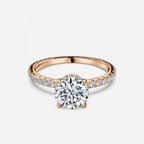 Round Hidden Halo Engagement Ring