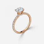 Round Hidden Halo Engagement Ring