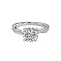 Round Cut Diamond Twist Engagement Ring