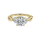 Round & Marquise Cut Diamond Engagement Ring