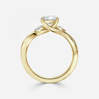 Round & Marquise Cut Diamond Engagement Ring