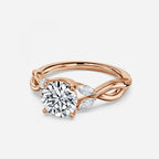 Round & Marquise Cut Diamond Engagement Ring
