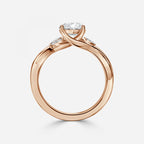 Round & Marquise Cut Diamond Engagement Ring