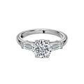 Three Stone Round Cut Engagement Ring