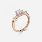 Three Stone Round Cut Engagement Ring