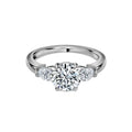 Trilogy Round Cut Engagement Ring