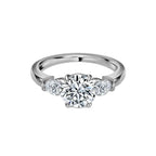 Trilogy Round Cut Engagement Ring