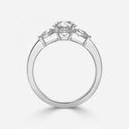 Trilogy Round Cut Engagement Ring