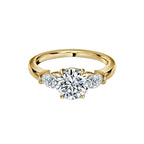 Trilogy Round Cut Engagement Ring