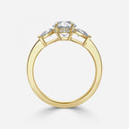 Trilogy Round Cut Engagement Ring
