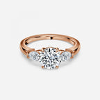 Trilogy Round Cut Engagement Ring