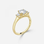Round Cut Trilogy Engagement Ring