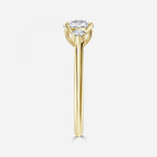 Round Cut Trilogy Engagement Ring