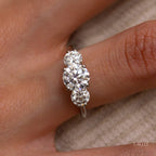 Round Cut Trilogy Engagement Ring