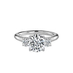 Round Cut Trilogy Engagement Ring