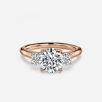 Round Cut Trilogy Engagement Ring