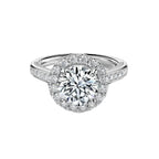 Round Cut Halo Engagement Ring
