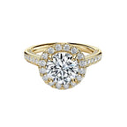 Round Cut Halo Engagement Ring