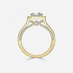 Round Cut Halo Engagement Ring