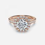 Round Cut Halo Engagement Ring