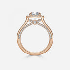 Round Cut Halo Engagement Ring