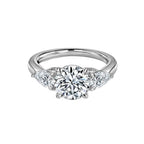 Round & Pear Diamond Engagement Ring