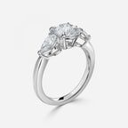 Round & Pear Diamond Engagement Ring