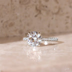 Round Diamond Micro Pave Setting Ring