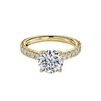 Round Diamond Micro Pave Setting Ring
