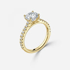 Round Diamond Micro Pave Setting Ring