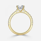 Round Diamond Micro Pave Setting Ring