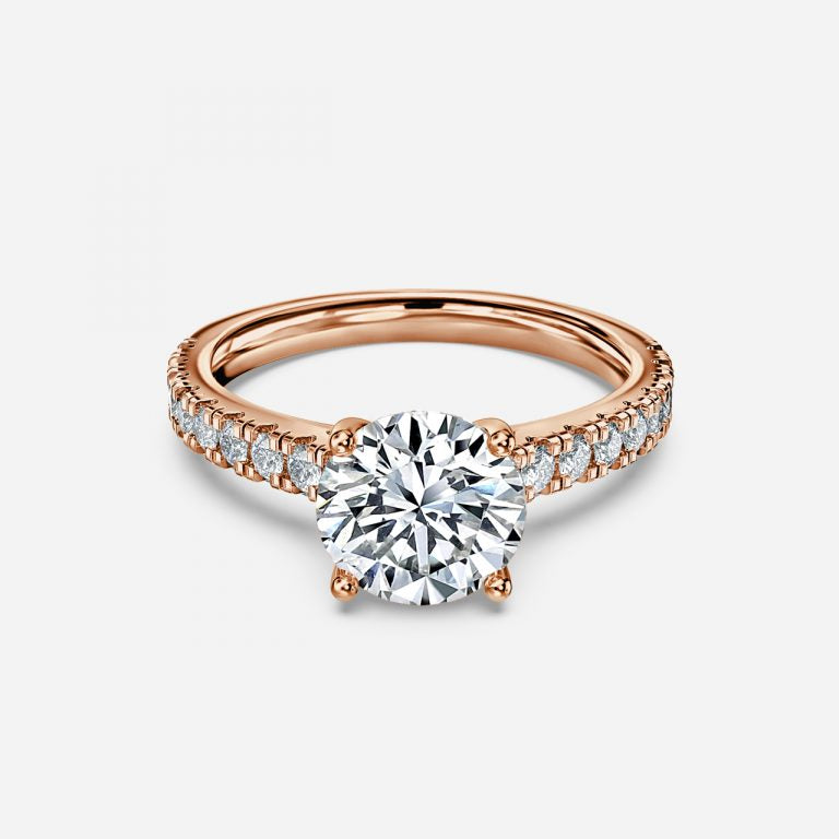 Round Diamond Micro Pave Setting Ring