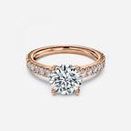 Round Diamond Micro Pave Setting Ring
