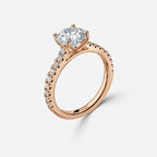 Round Diamond Micro Pave Setting Ring