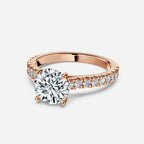 Round Diamond Micro Pave Setting Ring
