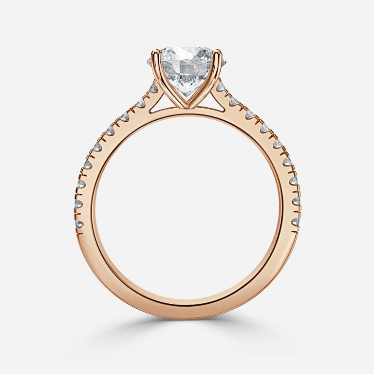 Round Diamond Micro Pave Setting Ring