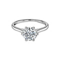 Six Prong Solitaire Engagement iced out Ring