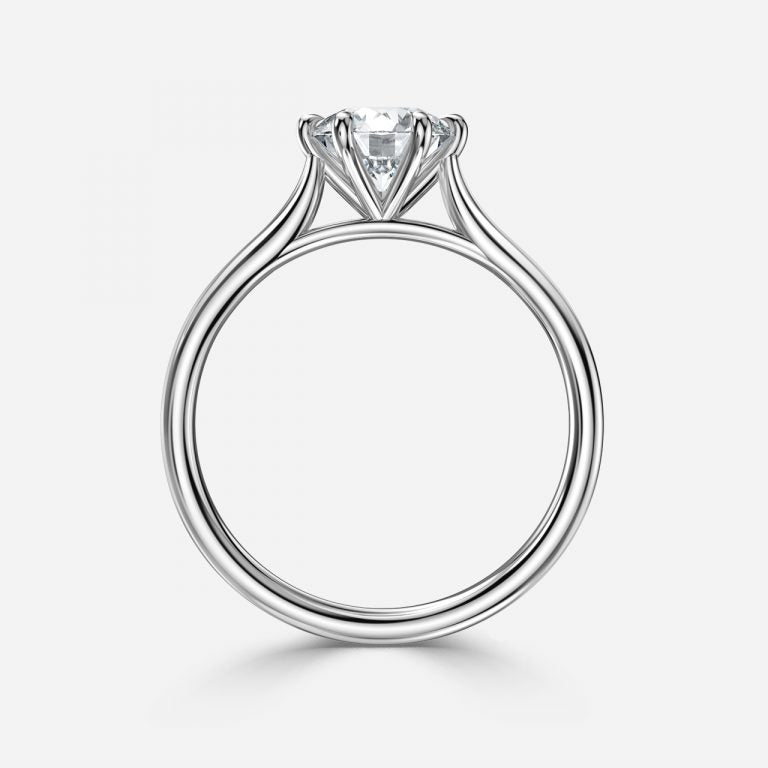 Six Prong Solitaire Engagement iced out Ring