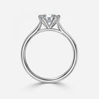 Six Prong Solitaire Engagement iced out Ring