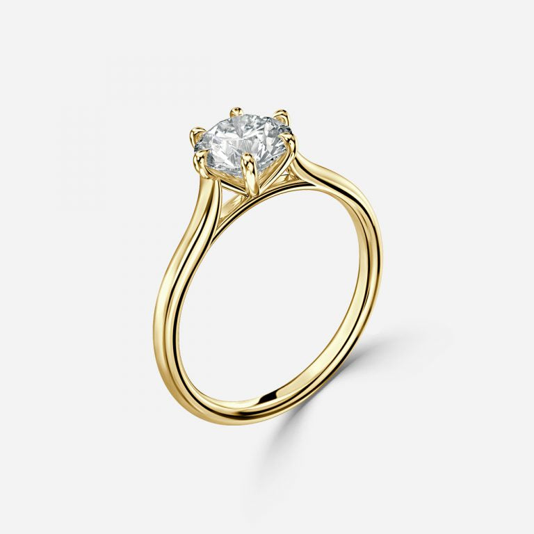 Six Prong Solitaire Engagement iced out Ring