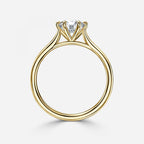 Six Prong Solitaire Engagement iced out Ring