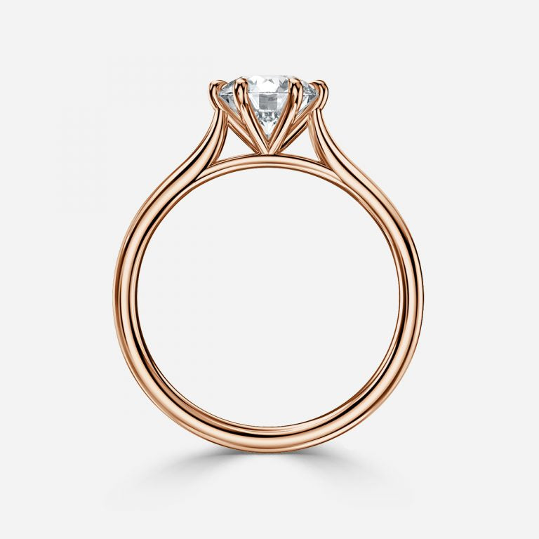 Six Prong Solitaire Engagement iced out Ring