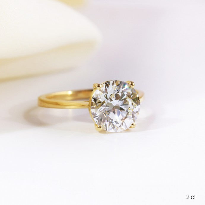 Round Brilliant Cut Solitaire Engagement Ring