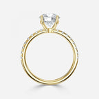 Round Cut Pave Set Diamond Band