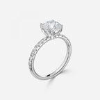Round Cut Pave Set Diamond Band